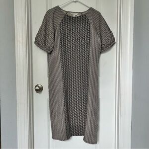 Garnet Hill | women’s size small linen dress geometrical pattern Lagenlook